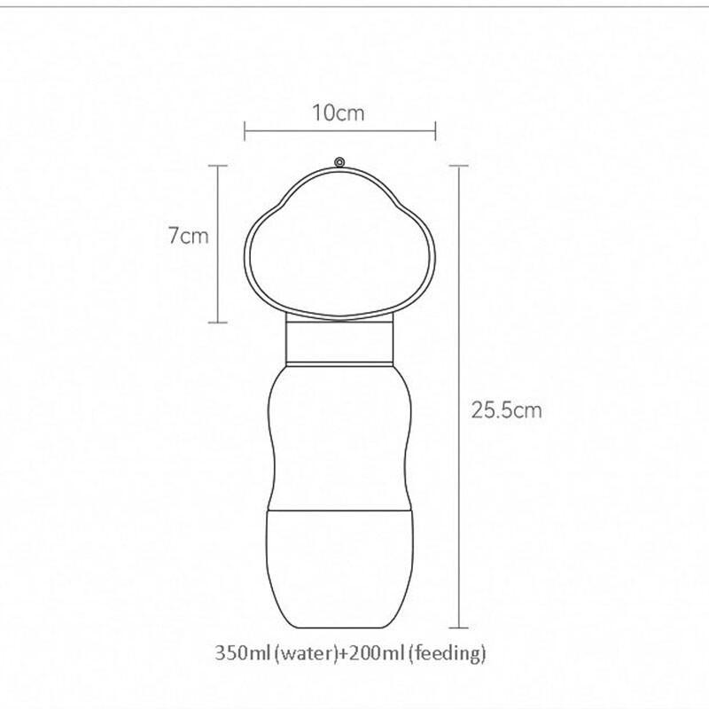 Suņu ūdens pudele izmantošanai ārpus telpām Pārnēsājama kompanjona krūze plastmasas ūdens pudele Suņu pastaigu ūdens barošana suņu piederumi ārā