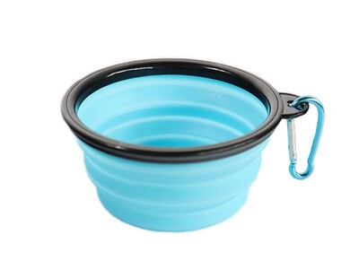 350/650/1000ML купа за кучета Преносима сгъваема купа за домашни любимци Сгъваема силиконова купа за вода за куче, пътуване на открито Контейнер за храна за кученца