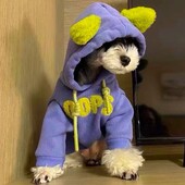 Modna majica s kapuljačom za pse s printom slova Topla mekana majica s kapuljačom za kućne ljubimce Pamuk/poliester Udoban kombinezon za štene za pse i mačke