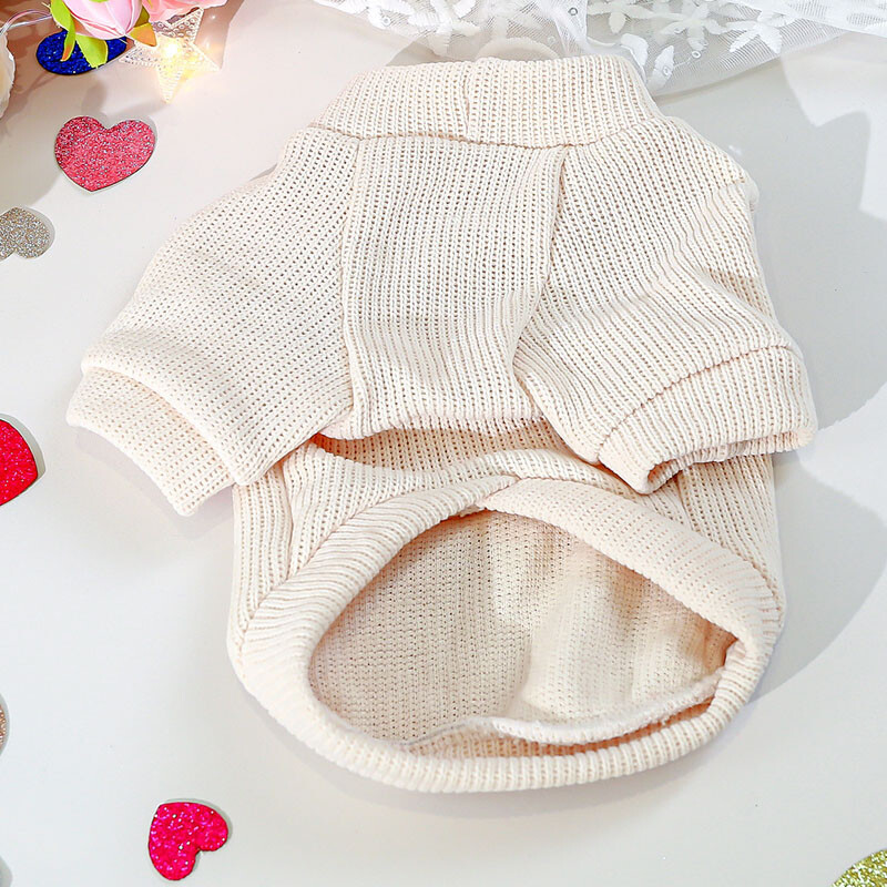 Бежови джобни дрехи за котки за домашни любимци Риза с качулки за кучета с шарка на сърце Костюм за малки и средни кучета Йорки Чивава