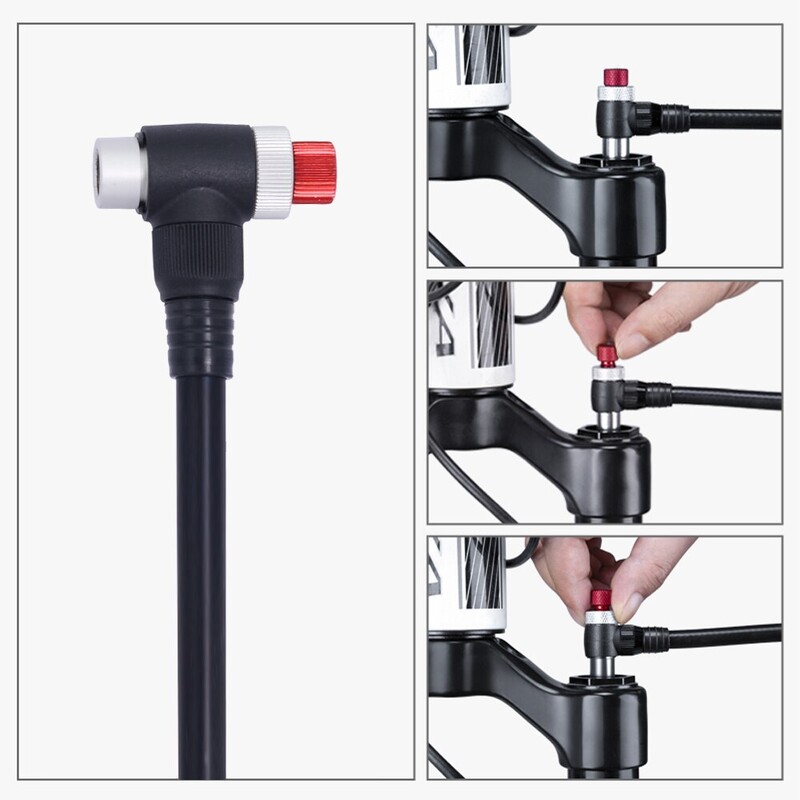 ThinkRider pārnēsājams augstspiediena 300psi velosipēda gaisa sūknis ar mērierīci dakšai un aizmugurējās piekares amortizatoram Mountain