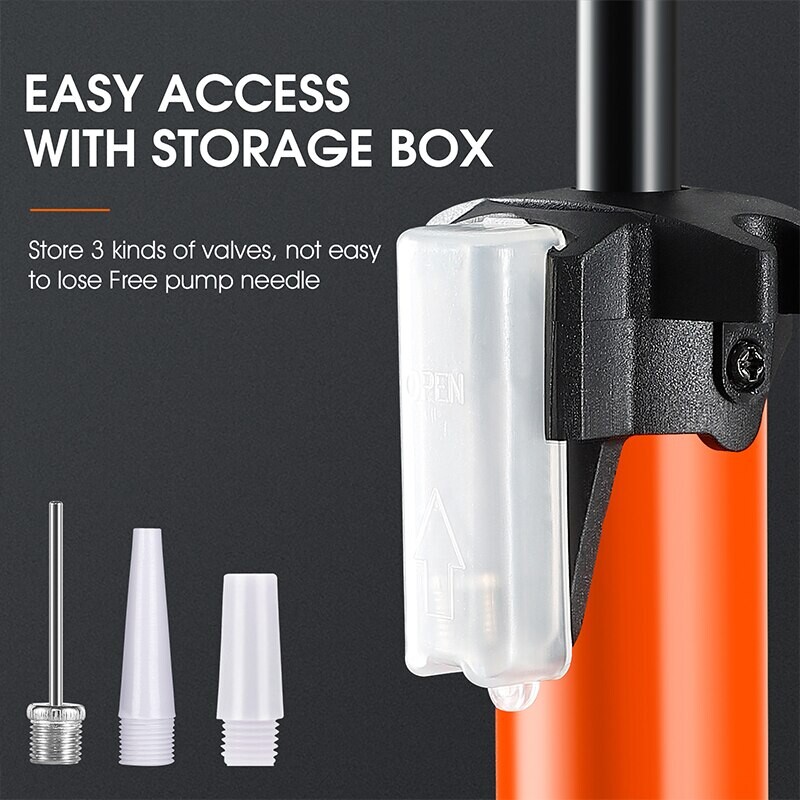 WEST BIKING 160PSI augstspiediena sūknis Schrader Presta MTB velosipēda grīdas sūknis Riteņbraukšanas gaisa sūknis Riepu lodveida motociklu automašīnu piepūšana