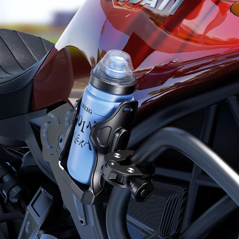 Motociklam regulējams zādzību krūzes turētājs Nozagšanas drošs ūdens kauss riteņbraukšanas krūzes stiprinājuma mobilais turētājs kalnu velosipēda pret pudeļu turētājs