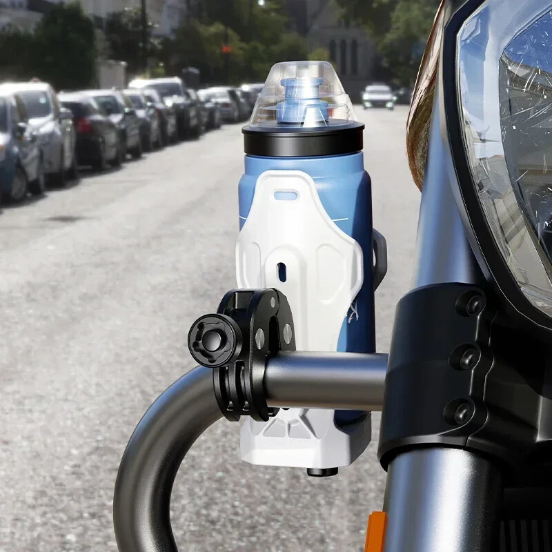 Motociklam regulējams zādzību krūzes turētājs Nozagšanas drošs ūdens kauss riteņbraukšanas krūzes stiprinājuma mobilais turētājs kalnu velosipēda pret pudeļu turētājs