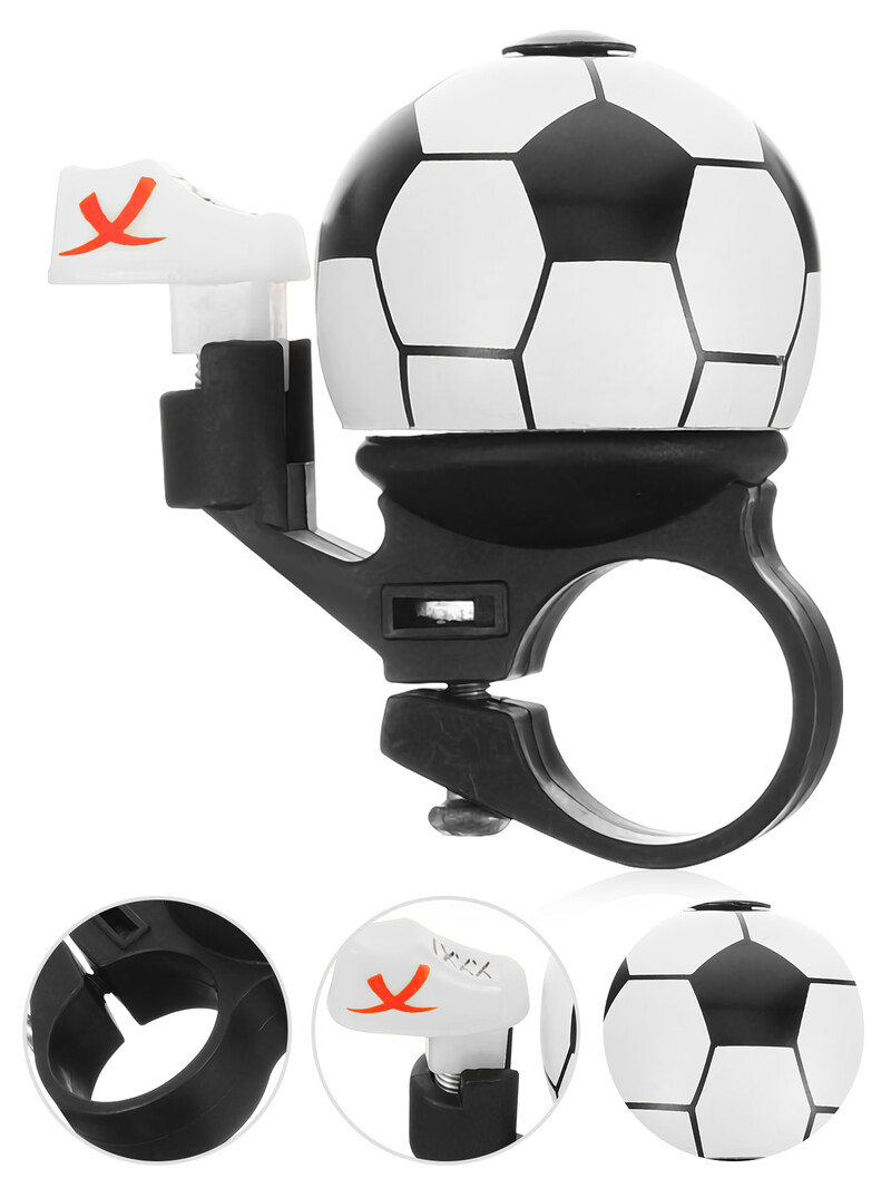 Kalnu ceļu velosipēda zvans skaļš mini multfilma futbols riteņbraukšana MTB zvana gredzens drošība futbols zvana gredzens rags riteņbraukšanas stūre