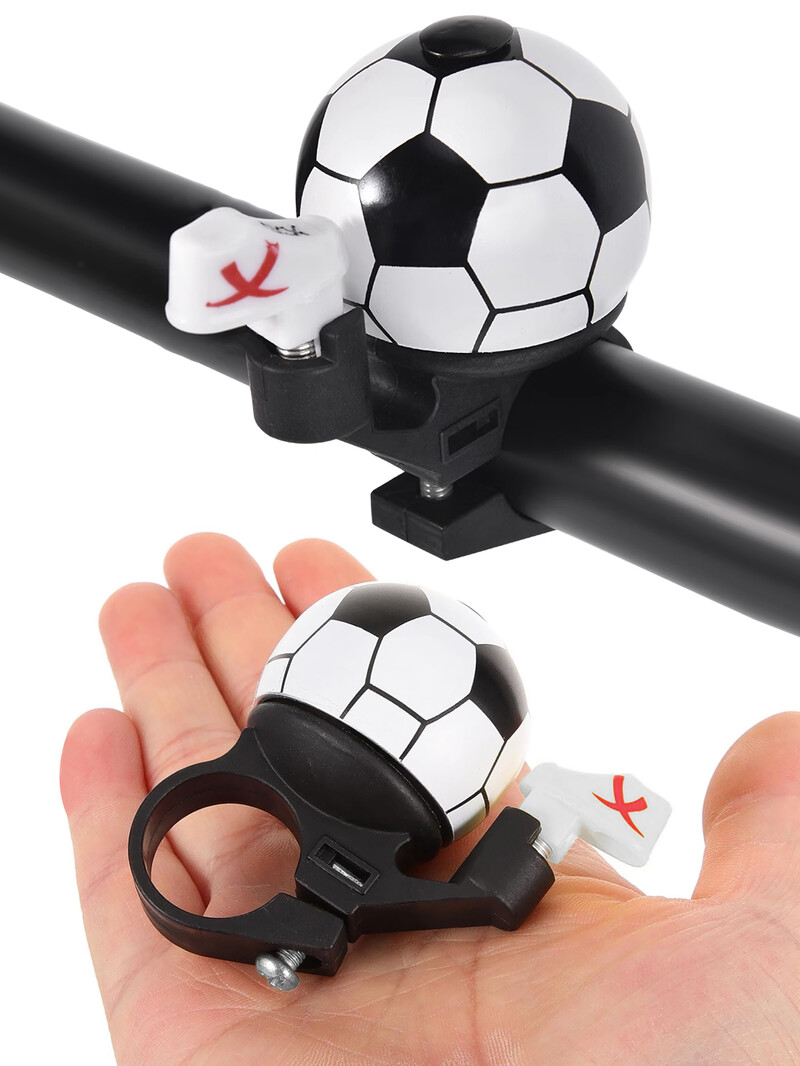 Kalnu ceļu velosipēda zvans skaļš mini multfilma futbols riteņbraukšana MTB zvana gredzens drošība futbols zvana gredzens rags riteņbraukšanas stūre