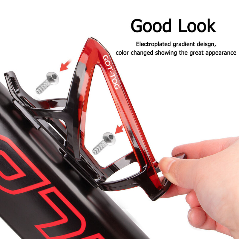 Държач за бутилка за вода за велосипед Цветен градиент Клетки за бутилка за колоездене Планински път Поставка за колба за велосипед Поставка Аксесоари за MTB велосипед