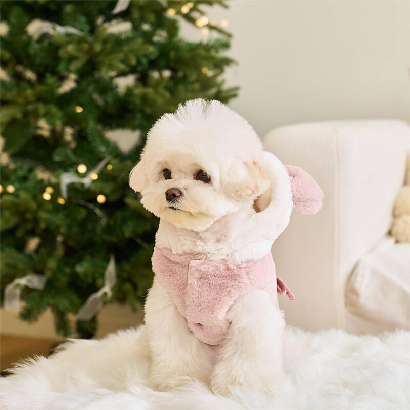 Zimska odjeća za pse Nejasne slatke mašne u obliku medvjeda Tople debele majice bez rukava s kopčanjem