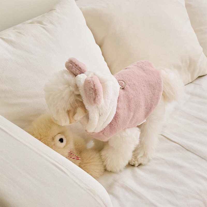 Zimska odjeća za pse Nejasne slatke mašne u obliku medvjeda Tople debele majice bez rukava s kopčanjem