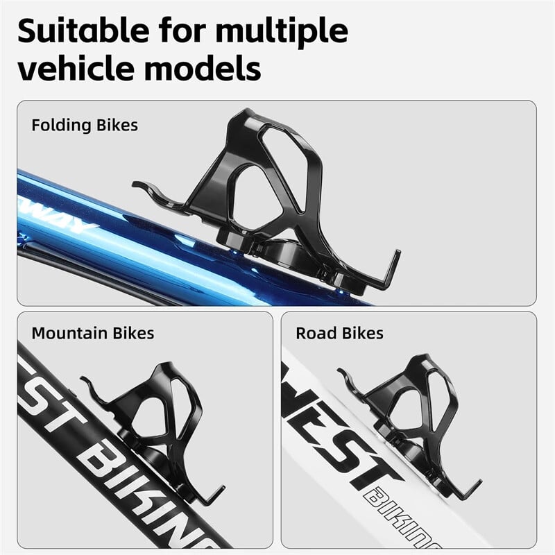 WEST BIKING Лек държач за бутилка за велосипед Адаптивна клетка за бутилка със скрит GPS Airtag Съхранение за MTB аксесоари за шосейни велосипеди