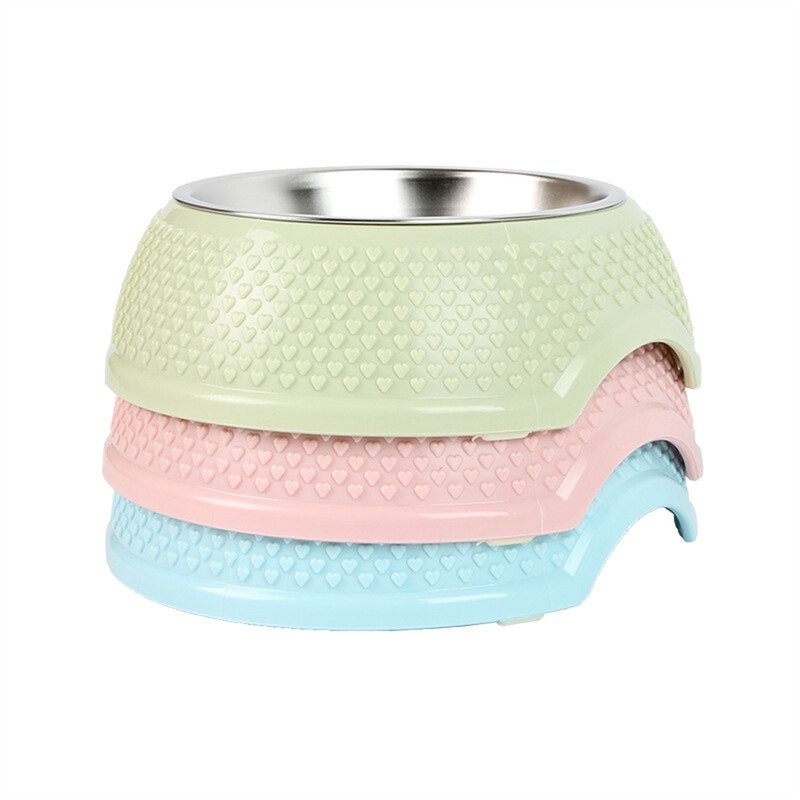 Posuda za hranjenje kućnih ljubimaca od nehrđajućeg čelika Neklizajuće, izdržljivo posuđe za kućne ljubimce Perivo jelo za vodu za pseću hranu Zdjele za mačke s uzorkom u obliku srca