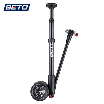 Beto Shock Pump MTB Fork / Rear Suspension Pump for Bicycle 400 PSI Hose Air Bicycle Χειροκίνητη αντλία με μανόμετρο φουσκωτού ποδηλάτου