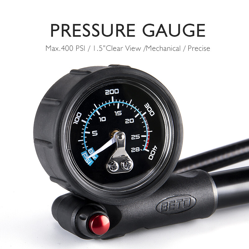 Beto Shock pumpa MTB vilica/pumpa stražnjeg ovjesa za bicikl 400 PSI crijevo Zračna ručna pumpa za bicikl s manometrom Pumpa za bicikl