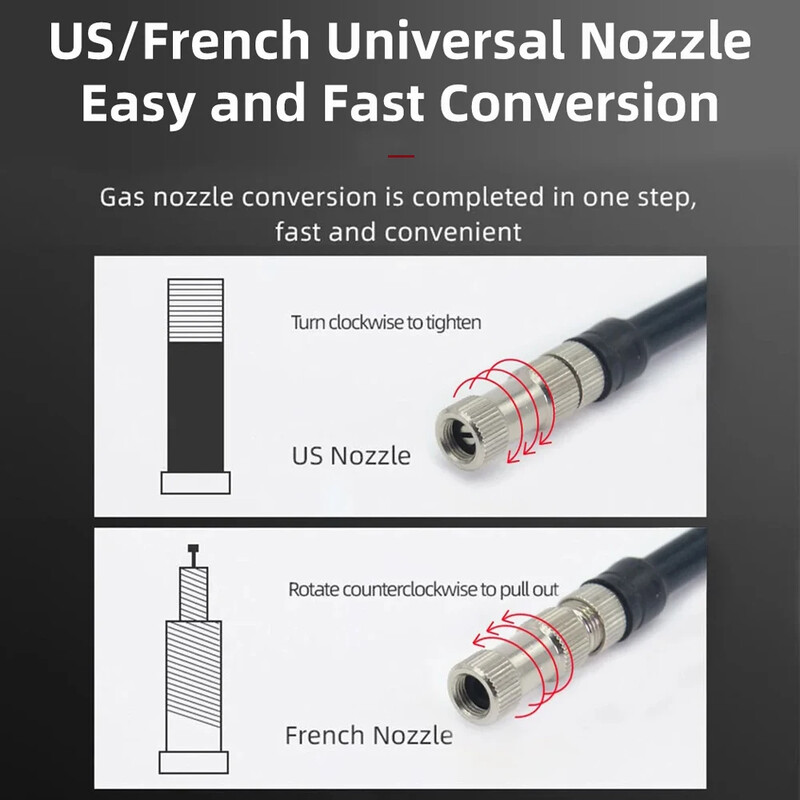 ThinkRider prijenosna visokotlačna zračna pumpa za bicikle od 300 psi s mjeračem za vilicu i stražnji ovjes, amortizer, brdski bicikl