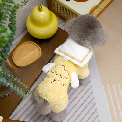 Rudens un ziemas siltie četrkājaino mājdzīvnieku drēbes mazo suņu teddy bichon suņu drēbes