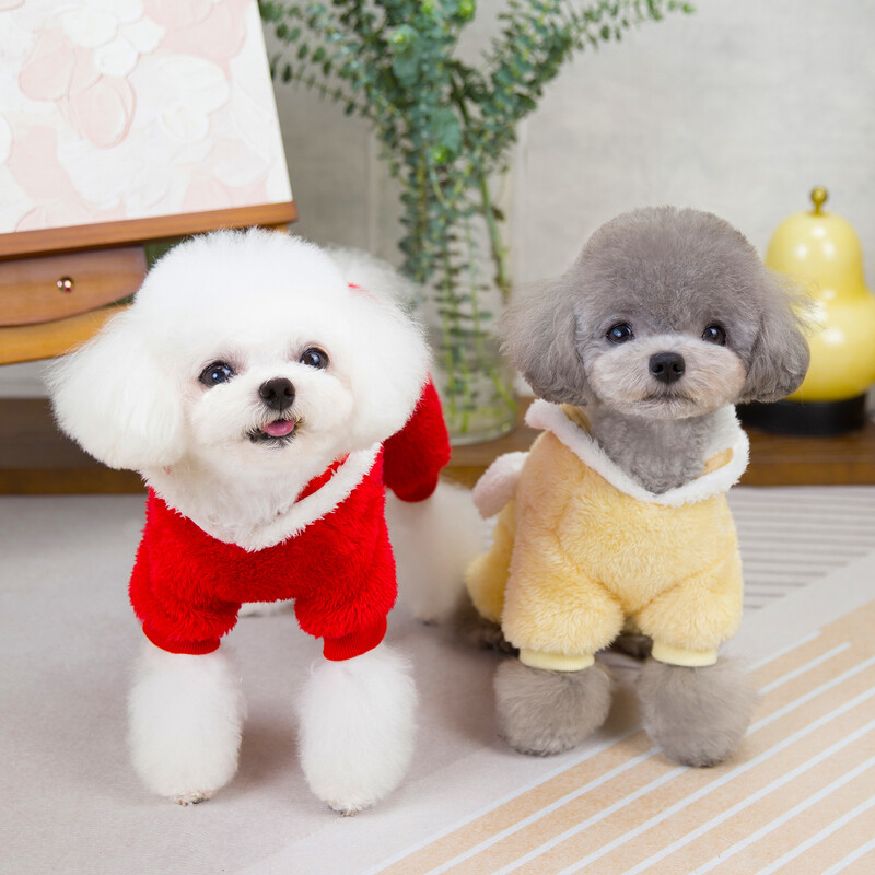 Rudens un ziemas siltie četrkājaino mājdzīvnieku drēbes mazo suņu teddy bichon suņu drēbes