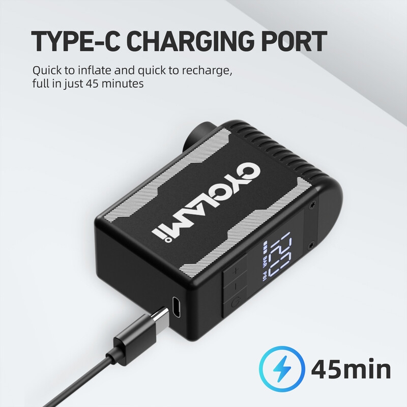 CYCLAMI A2S 120 PSI Mini električna pumpa Prijenosni bicikl Bežična pumpa za napuhavanje zraka Presta Schrader ventil FV AV Biciklizam MTB cestovni bicikl