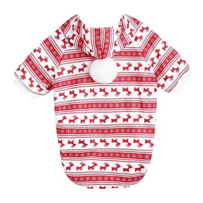 W11 Ziemassvētku suņu drēbes piparkūku kociņa pingvīns sniegpārsla apdruka rudens un ziemas silts ērts bumbu kapuci