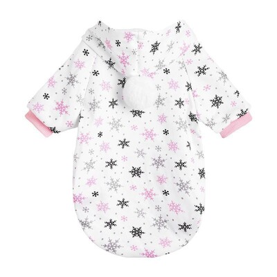 W11 Ziemassvētku suņu drēbes piparkūku kociņa pingvīns sniegpārsla apdruka rudens un ziemas silts ērts bumbu kapuci