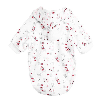 W11 Ziemassvētku suņu drēbes piparkūku kociņa pingvīns sniegpārsla apdruka rudens un ziemas silts ērts bumbu kapuci