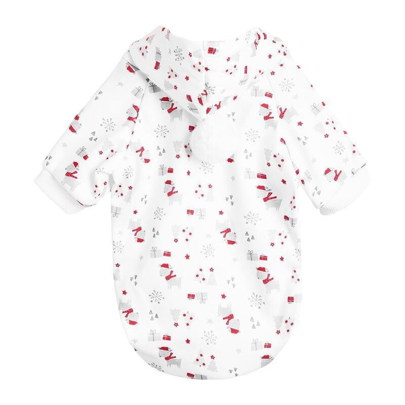 W11 Ziemassvētku suņu drēbes piparkūku kociņa pingvīns sniegpārsla apdruka rudens un ziemas silts ērts bumbu kapuci