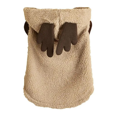 W16 Ziemassvētki Helovīns mājdzīvnieku transformācijas uzvalks aļņa rags samta brūns silti ērts Bichon Chihuahua Bulldog apģērbu mopsis