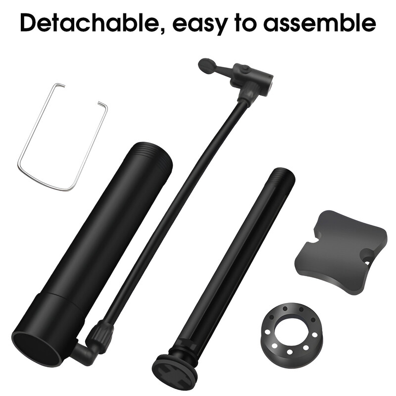 Велосипедна въздушна помпа Ръчна надувателна помпа с манометър Високо налягане 120 PSI Велосипедна подова помпа Schrader Valve Балонна помпа за футболни гуми