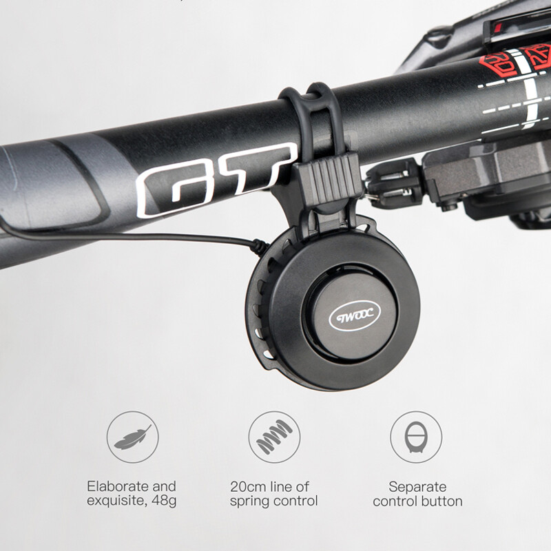 MTB dviračio skambučio įkrovimo garsiakalbis, USB įkraunamas mini elektrinis dviračio garsinis signalas, 4 režimai dviračių elektrinio dviračio priedai, skirti paspirtukui