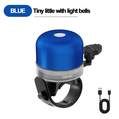 Zvono za bicikl sa svjetlom 120DB USB punjiva svjetiljka za trubu za bicikle 3 načina rada Sklopiva biciklistička svjetiljka za e-bicikl Dodatna oprema za vožnju