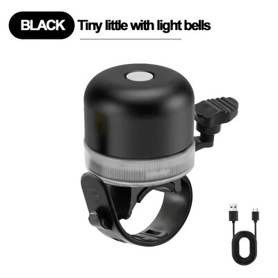 Zvono za bicikl sa svjetlom 120DB USB punjiva svjetiljka za trubu za bicikle 3 načina rada Sklopiva biciklistička svjetiljka za e-bicikl Dodatna oprema za vožnju