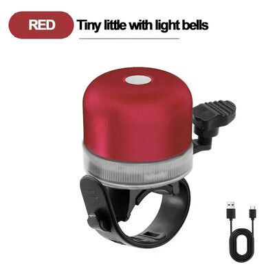 Zvono za bicikl sa svjetlom 120DB USB punjiva svjetiljka za trubu za bicikle 3 načina rada Sklopiva biciklistička svjetiljka za e-bicikl Dodatna oprema za vožnju