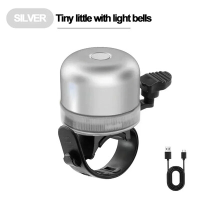 Zvono za bicikl sa svjetlom 120DB USB punjiva svjetiljka za trubu za bicikle 3 načina rada Sklopiva biciklistička svjetiljka za e-bicikl Dodatna oprema za vožnju