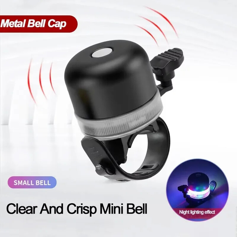 Zvono za bicikl sa svjetlom 120DB USB punjiva svjetiljka za trubu za bicikle 3 načina rada Sklopiva biciklistička svjetiljka za e-bicikl Dodatna oprema za vožnju