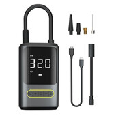 Pārnēsājams elektriskais sūkņa piepūšējs Daudzfunkcionāls bezvadu gaisa sūknis C tipa USB uzlādējams 4000 mAh akumulators motocikla automašīnai