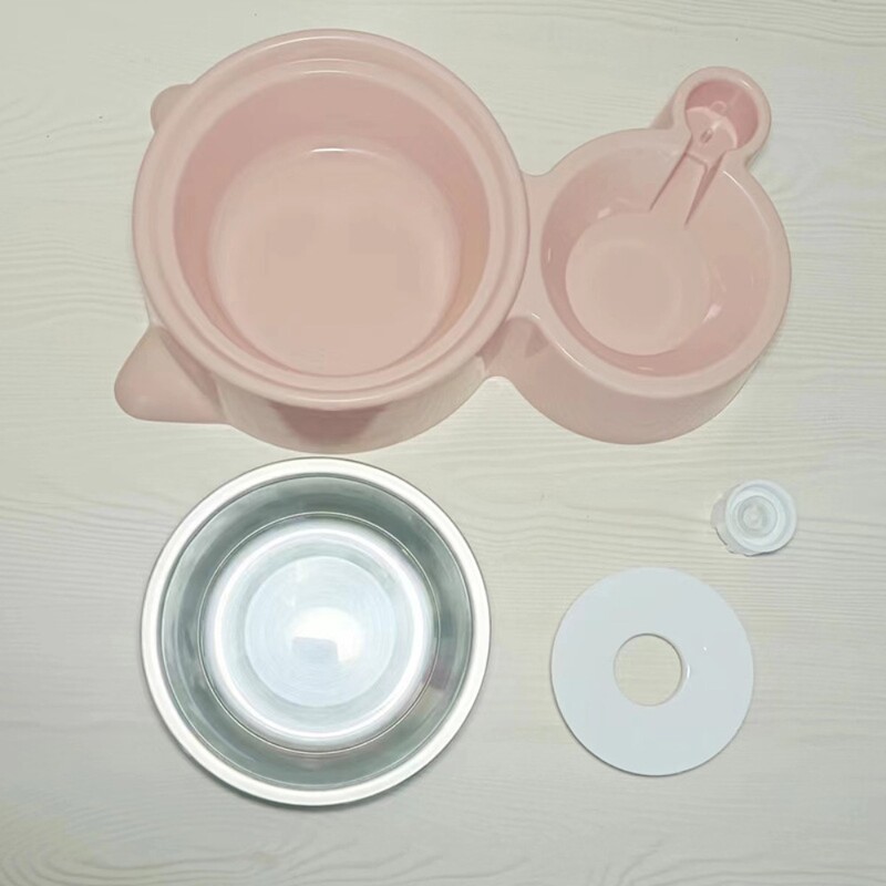 Jauns 2-in-1 kaķu trauka ūdens dozators, automātiska ūdens uzglabāšana mājdzīvnieku suņu kaķu barības trauka barības trauks ar dzirdinātāju mājdzīvnieku dzirdinātāja padevēju