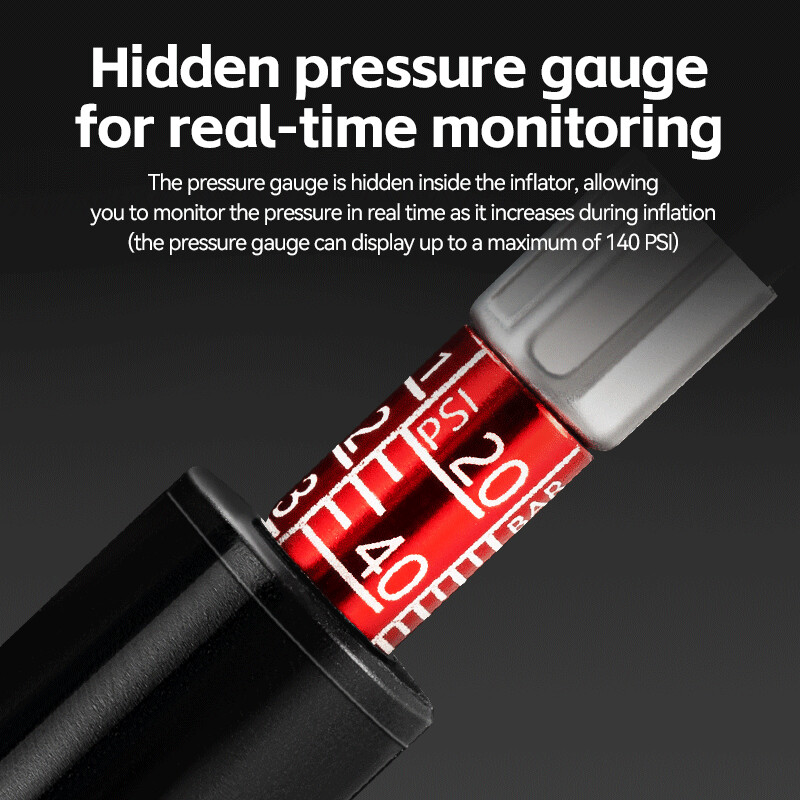 ROCKBROS Мини велосипедна помпа 220PSI Преносима въздушна помпа Schrader Presta AV/FV Gauge Инфлатор за гуми MTB Колоездене Аксесоари за шосейни велосипеди