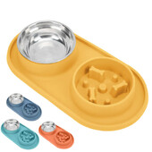 Pet Slow Food Bowl Подвижни купи за храна и вода за домашни любимци за кучета за котки