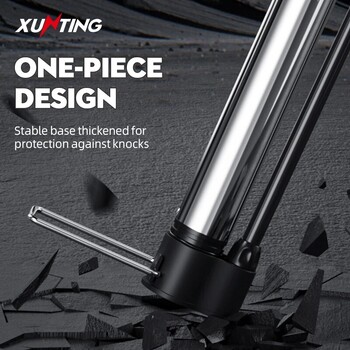 Xunting Bike Floor Pump MAX 130PSI Ισχυρό και εργονομικό φουσκωτό για ποδήλατα δρόμου και MTB - Συμβατό με Schrader και Presta Valve