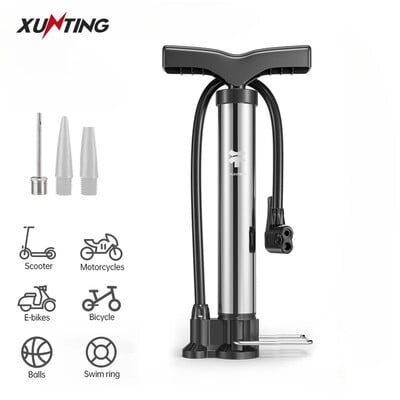 Pompă de podea Xunting pentru biciclete MAX 130PSI Puternic și ergonomic pentru umflare pentru biciclete de șosea și MTB - Compatibil cu valva Schrader și Presta