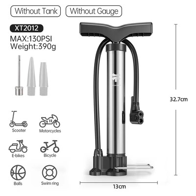 Xunting Bike Floor Pump MAX 130PSI jaudīgs un ergonomisks piepūšējs šosejas un MTB velosipēdiem - saderīgs ar Schrader un Presta Valve