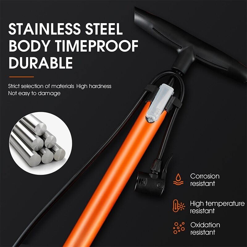 160PSI augstspiediena sūknis Schrader Presta MTB velosipēda grīdas sūknis velosipēda gaisa sūknis riepu lodveida motocikla automašīnas piepūšanai