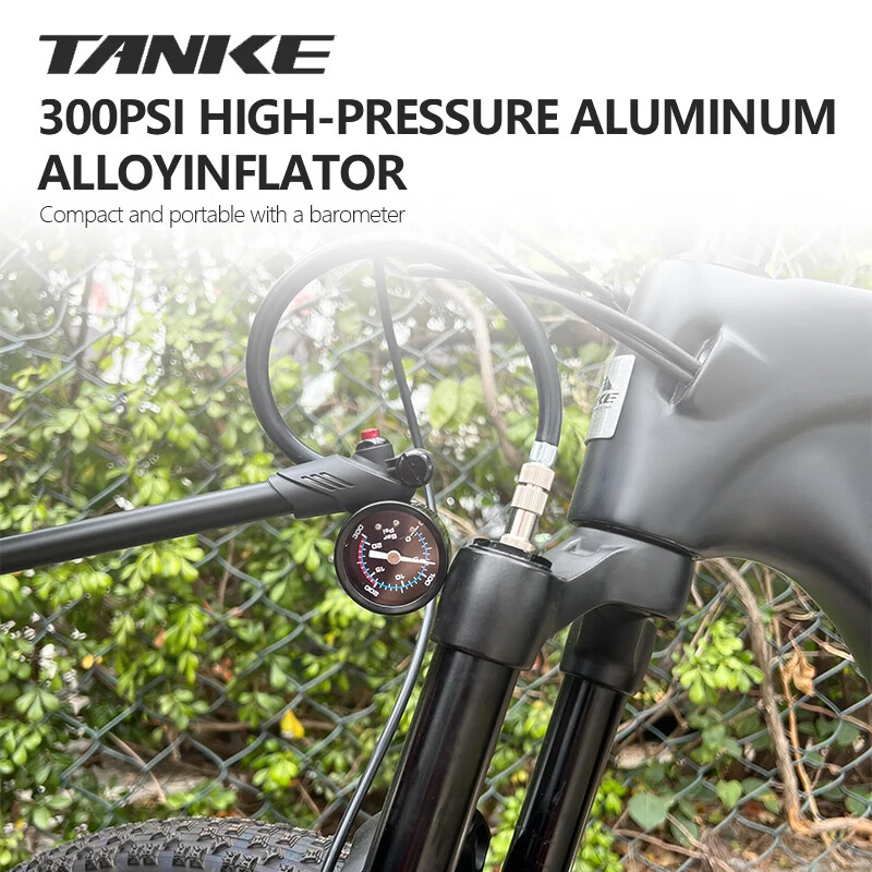 TANKE-Prijenosna zračna pumpa za bicikl, 300 psi visokog tlaka s manometrom, za amortizer stražnjeg ovjesa vilice, kotač pumpe za brdski bicikl