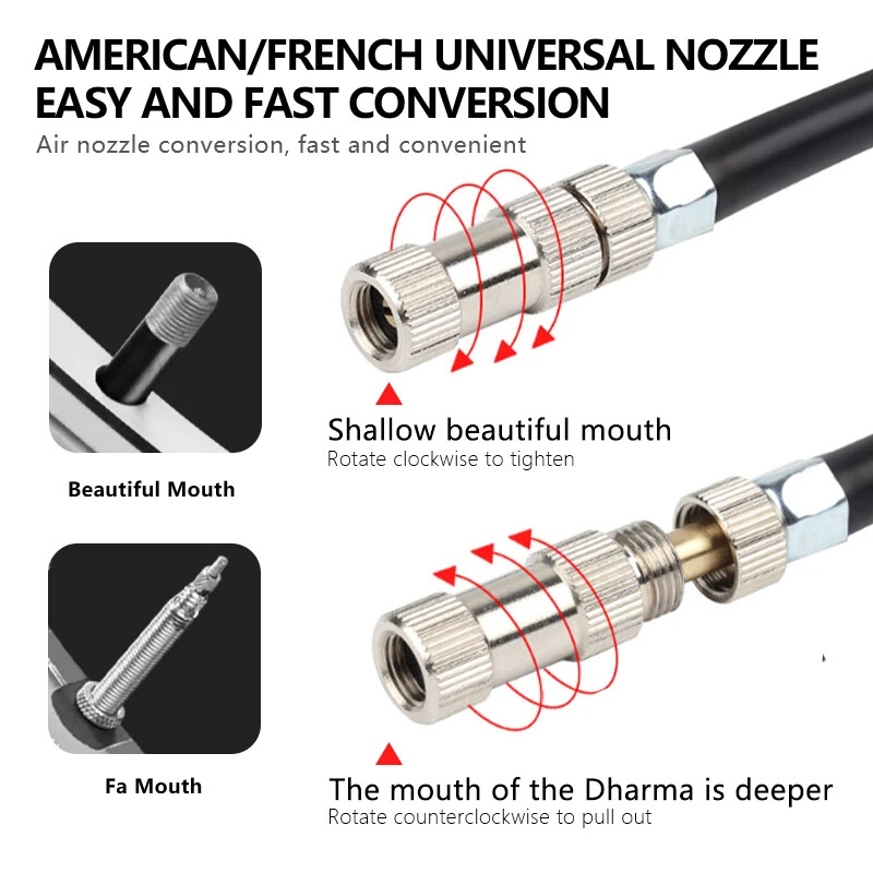TANKE-Prijenosna zračna pumpa za bicikl, 300 psi visokog tlaka s manometrom, za amortizer stražnjeg ovjesa vilice, kotač pumpe za brdski bicikl