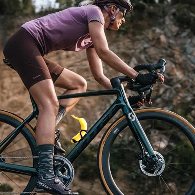 Velosipēda banānu krūzes turētājs MTB šosejas velosipēda pudeļu bagāžnieka būri MTB motocikla banānu krūzes turētājs Velosipēdu aksesuāri