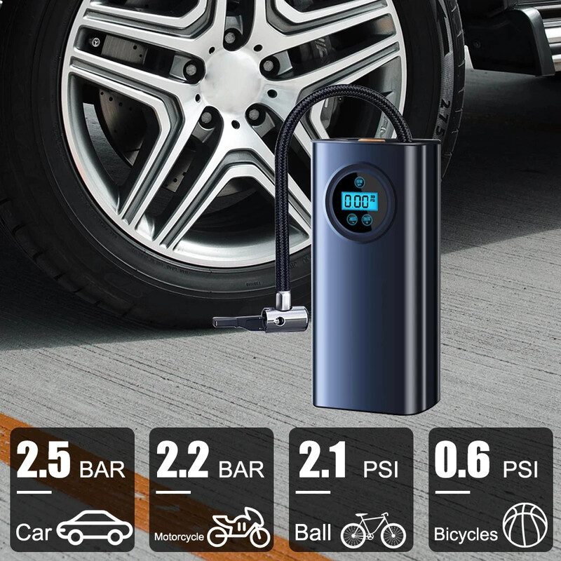 Prijenosna električna pumpa za bicikl Brza bežična pumpa za napuhavanje guma Mini električna pumpa Pumpa za bicikl za motocikl Električna lopta za vozilo