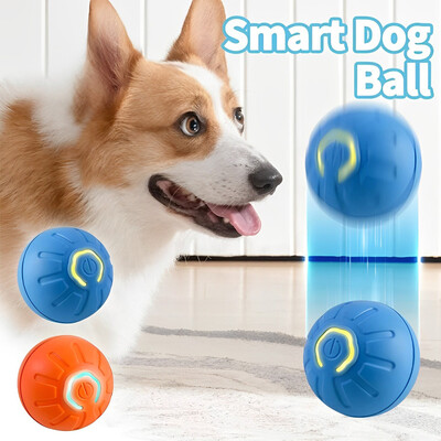 Smart Dog Toy Ball Електронна интерактивна играчка за домашни любимци Moving Ball USB Automatic Moving Bouncing for Puppy Birthday Gift Cat Product