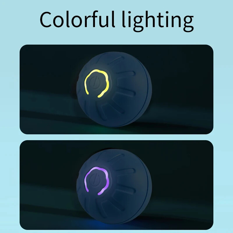 Viedā suņa rotaļlietu bumba Elektroniskā interaktīvā mājdzīvnieku rotaļlieta kustīga bumba USB Automātiska kustīga atlecoša kucēna dzimšanas dienas dāvana kaķim