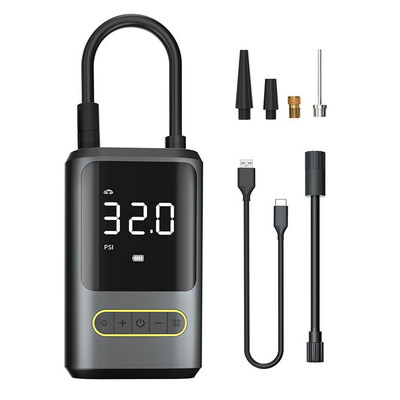 150PSI velosipēda riepu riepu piepūšamais USB uzlādējams elektriskais piepūšamais sūknis ar Schrader vārstu Presta vārstu motociklam