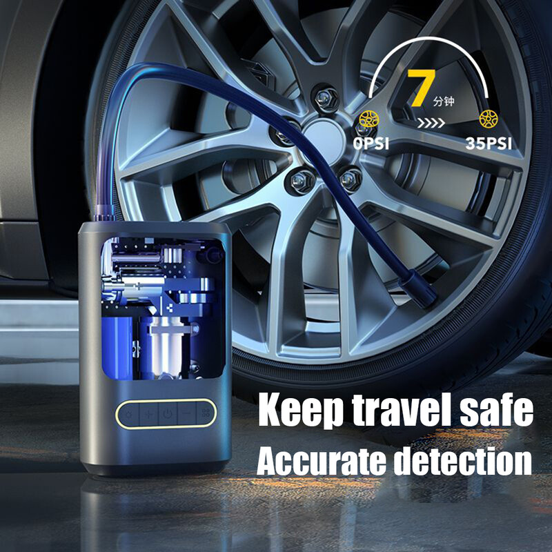 150PSI velosipēda riepu riepu piepūšamais USB uzlādējams elektriskais piepūšamais sūknis ar Schrader vārstu Presta vārstu motociklam