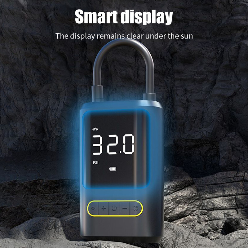 150PSI velosipēda riepu riepu piepūšamais USB uzlādējams elektriskais piepūšamais sūknis ar Schrader vārstu Presta vārstu motociklam